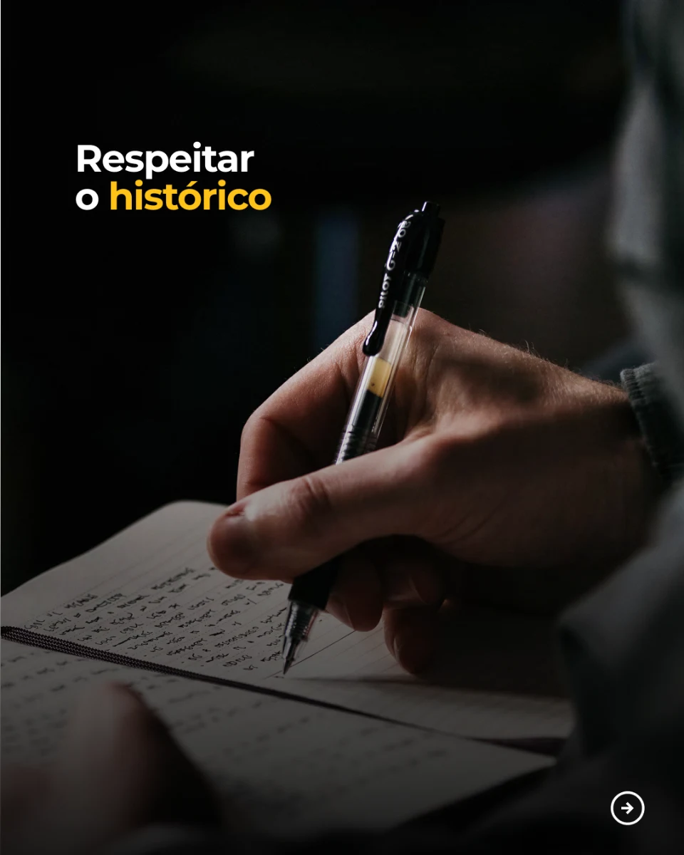 SDAZ post: a hand writing in a notebook and the line “Respecting the track record”